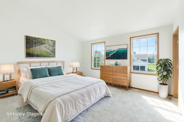 113 Olentangy Meadows Dr, Lewis Center, OH 43035 - bedroom with light colored carpet and vaulted ceiling