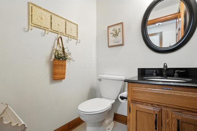 1482 Buckpoint Ln, Worthington, OH 43085 - half bathroom featuring vanity and tile patterned flooring