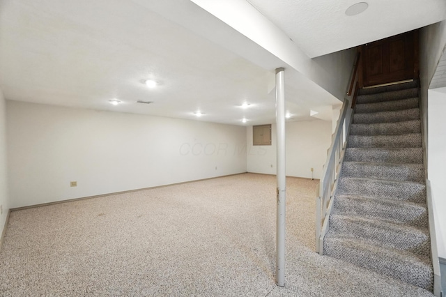 1482 Buckpoint Ln, Worthington, OH 43085 - finished below grade area with carpet flooring and stairway