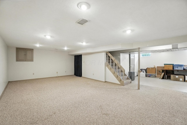 1482 Buckpoint Ln, Worthington, OH 43085 - basement featuring stairway and baseboards
