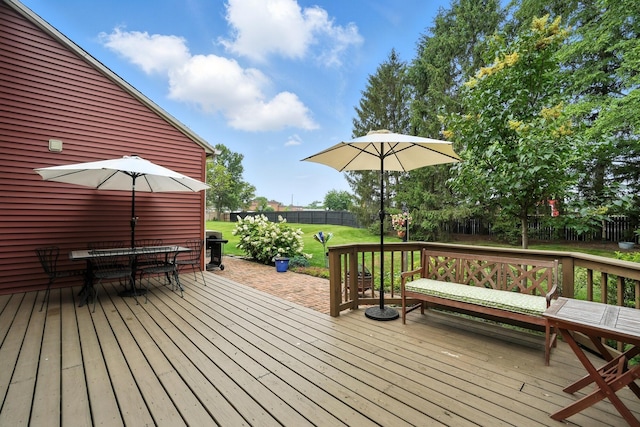 1482 Buckpoint Ln, Worthington, OH 43085 - deck featuring outdoor dining space and a grill