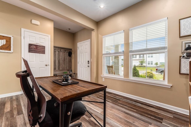 5070 River Bend Dr, South Bloomfield, OH 43103 - dining area with dark wood-type flooring and plenty of natural light