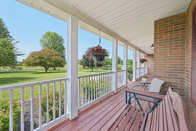 6281 Davis Dr, Newark, OH 43056 - wooden porch with a yard