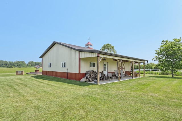 6281 Davis Dr, Newark, OH 43056 - rear view of house with a yard and a patio area