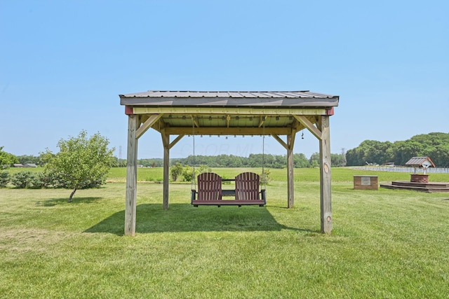 6281 Davis Dr, Newark, OH 43056 - view of community with a gazebo and a lawn