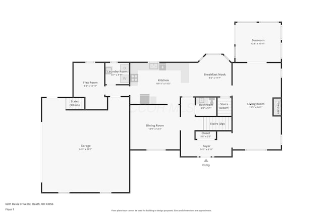 6281 Davis Dr, Newark, OH 43056 - view of property floor plan