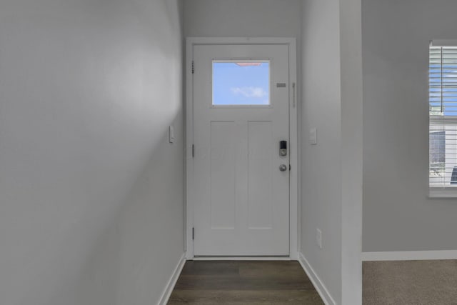 235 Old Bay Dr, Pataskala, OH 43062 - entryway with baseboards and dark wood-style floors