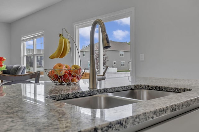 235 Old Bay Dr, Pataskala, OH 43062 - kitchen view of a sink and light stone countertops