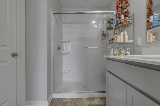 235 Old Bay Dr, Pataskala, OH 43062 - full bathroom featuring a stall shower and vanity