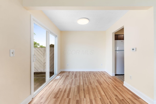 5198 Dierker Rd Unit D, Columbus, OH 43220 - empty room with light wood-style floors and baseboards