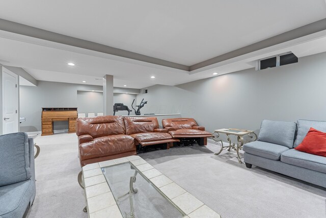 6037 Baronscourt Way, Dublin, OH 43016 - living room with carpet and recessed lighting