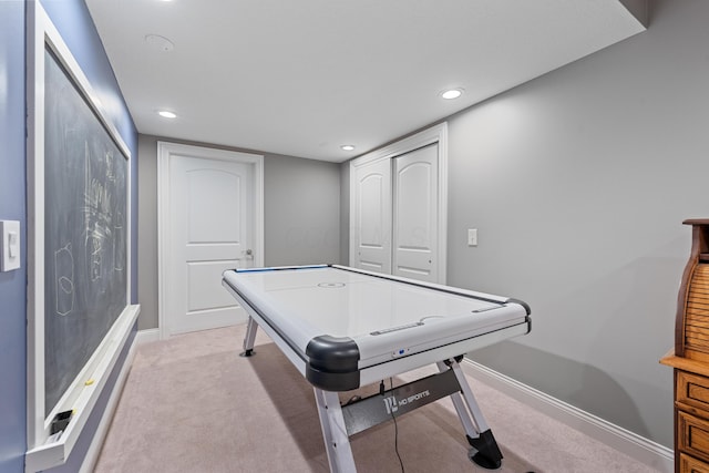 6037 Baronscourt Way, Dublin, OH 43016 - playroom with light colored carpet and recessed lighting