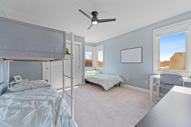 6037 Baronscourt Way, Dublin, OH 43016 - carpeted bedroom with baseboards and ceiling fan