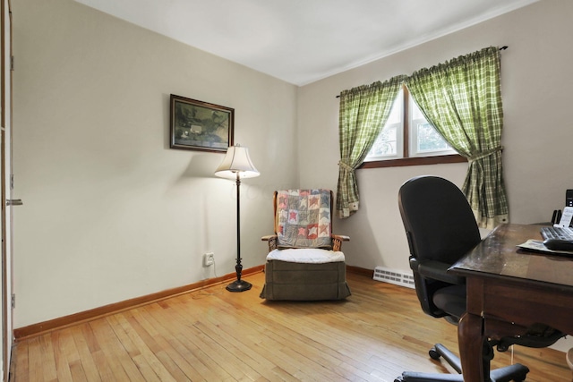 17519 Thompson Ridge Rd, Laurelville, OH 43135 - office area with hardwood / wood-style floors