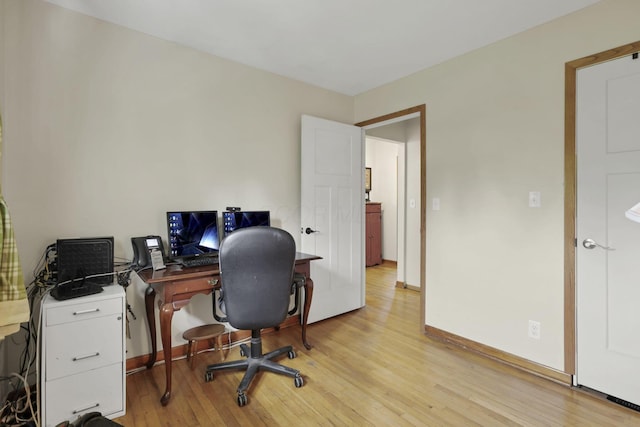 17519 Thompson Ridge Rd, Laurelville, OH 43135 - office featuring light wood-style flooring and baseboards