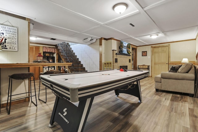 17519 Thompson Ridge Rd, Laurelville, OH 43135 - playroom featuring light wood-style floors and billiards table