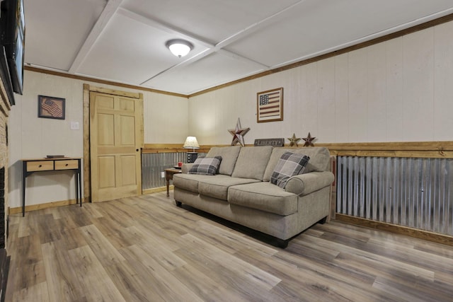 17519 Thompson Ridge Rd, Laurelville, OH 43135 - living area featuring wood finished floors and wood walls