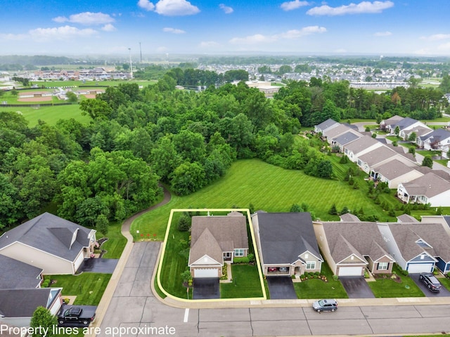 8105 Jitterbug Ln, Pickerington, OH 43147 - aerial view of residential area with property parcel outlined