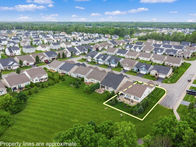 8105 Jitterbug Ln, Pickerington, OH 43147 - view of property location featuring property parcel outlined and nearby suburban area