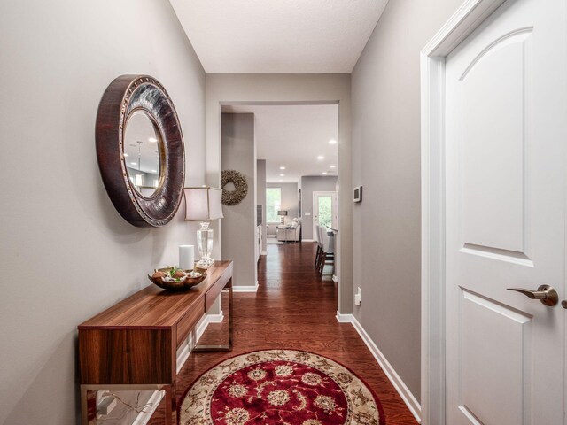 8105 Jitterbug Ln, Pickerington, OH 43147 - corridor with wood finished floors and baseboards