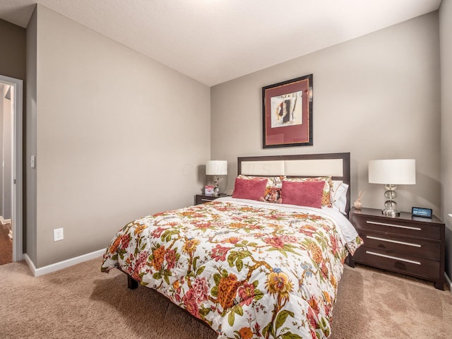 8105 Jitterbug Ln, Pickerington, OH 43147 - carpeted bedroom with baseboards and lofted ceiling