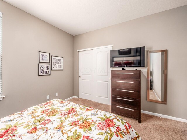 8105 Jitterbug Ln, Pickerington, OH 43147 - bedroom with light colored carpet and a closet