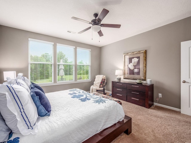 8105 Jitterbug Ln, Pickerington, OH 43147 - bedroom with light colored carpet and ceiling fan
