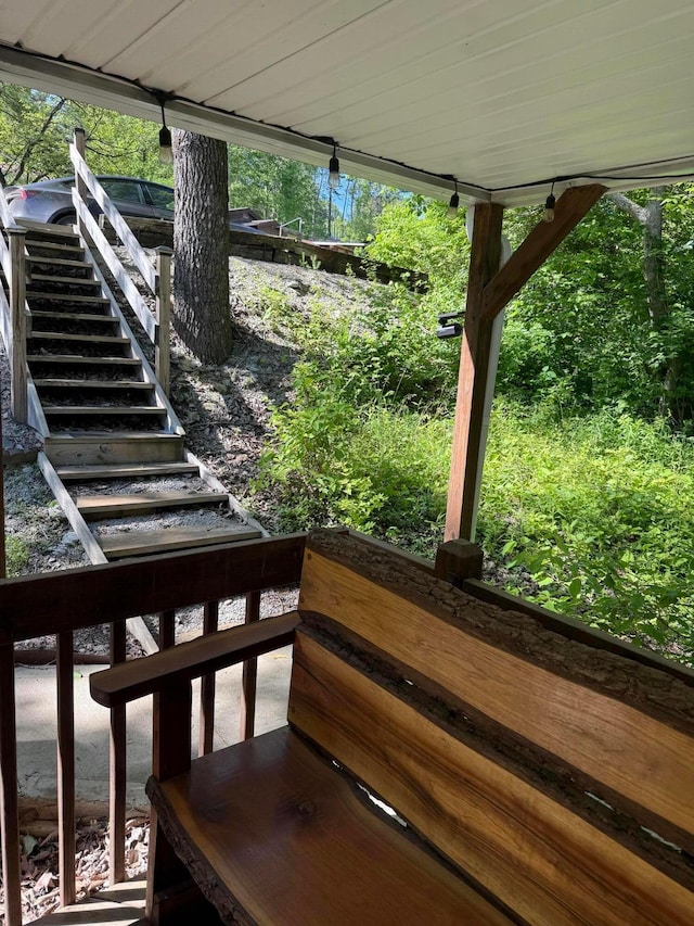 374 Pathfinder Trl, Logan, OH 43138 - wooden deck with stairs