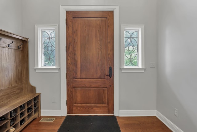 4329 Wyandotte Woods Blvd, Dublin, OH 43016 - mudroom featuring baseboards and wood finished floors