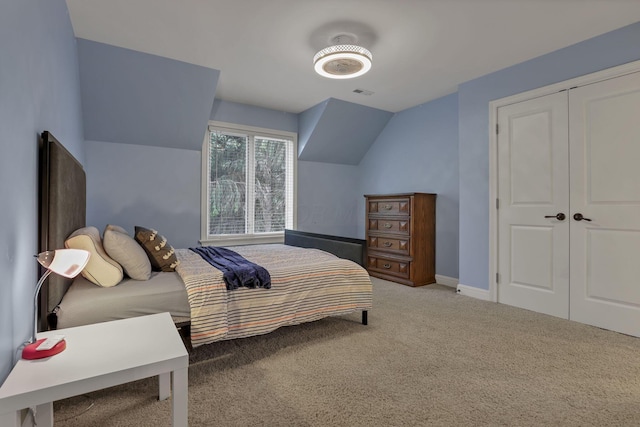 4329 Wyandotte Woods Blvd, Dublin, OH 43016 - carpeted bedroom with lofted ceiling and a closet