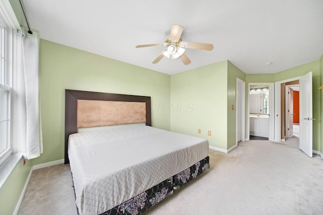 786 Spring Valley Dr, Lewis Center, OH 43035 - bedroom featuring carpet floors, a ceiling fan, and multiple windows