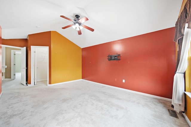 786 Spring Valley Dr, Lewis Center, OH 43035 - carpeted spare room with a ceiling fan and lofted ceiling