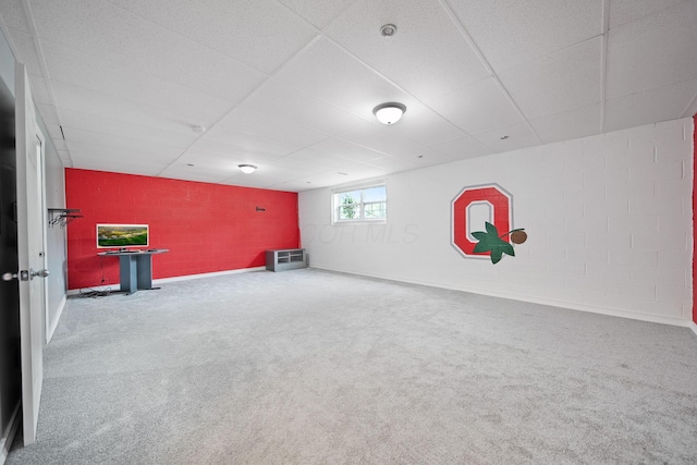 786 Spring Valley Dr, Lewis Center, OH 43035 - below grade area with carpet and a drop ceiling