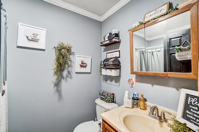 1849 Old Springfield Rd, New Holland, OH 43145 - full bath with crown molding, vanity, and a shower with curtain