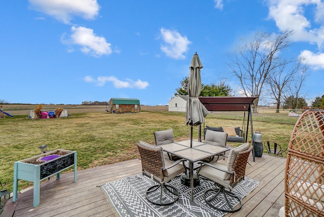1849 Old Springfield Rd, New Holland, OH 43145 - deck featuring outdoor dining area