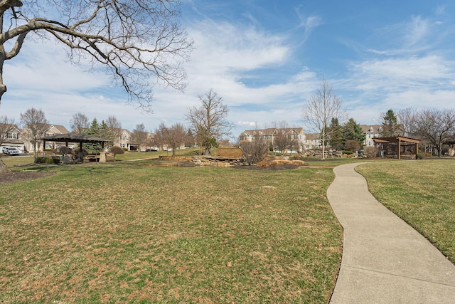 6057 Lakes At Taylor Station Dr, Columbus, OH 43213 - view of green lawn featuring a gazebo and a pergola