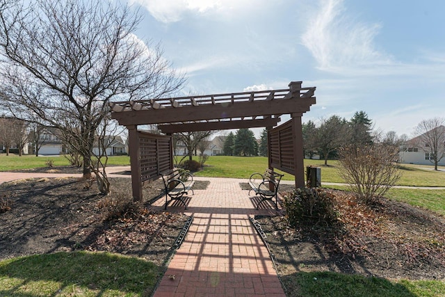 6057 Lakes At Taylor Station Dr, Columbus, OH 43213 - view of patio / terrace with a pergola