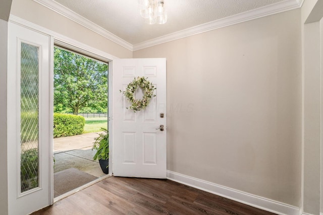 4909 Bixby Rd, Groveport, OH 43125 - entrance foyer with dark wood finished floors and crown molding