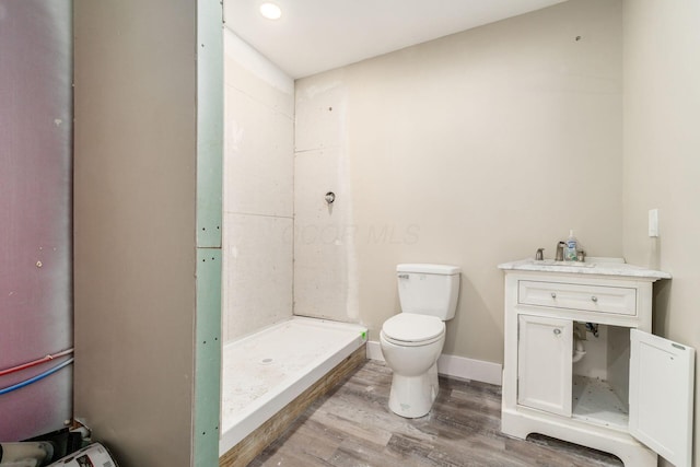 4909 Bixby Rd, Groveport, OH 43125 - full bathroom featuring wood finished floors and a stall shower
