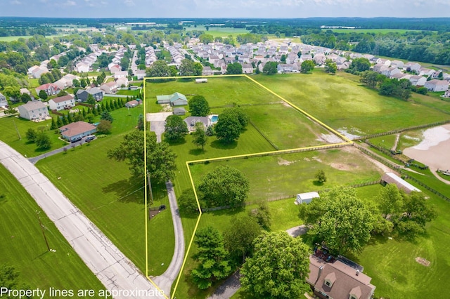 4909 Bixby Rd, Groveport, OH 43125 - aerial view of residential area featuring property parcel outlined