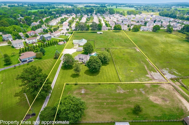 4909 Bixby Rd, Groveport, OH 43125 - aerial view of residential area featuring property boundaries highlighted