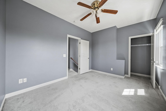 6067 Hayden Farms Rd, Dublin, OH 43016 - unfurnished bedroom with carpet flooring, a closet, and ceiling fan