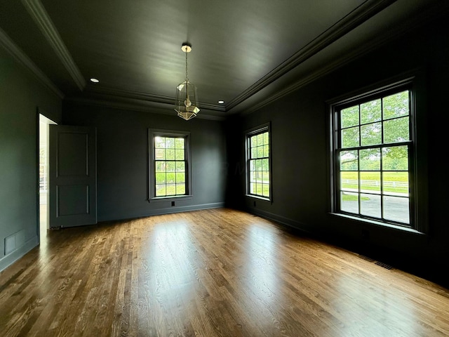 4945 Yantis Dr, New Albany, OH 43054 - empty room with ornamental molding and wood finished floors