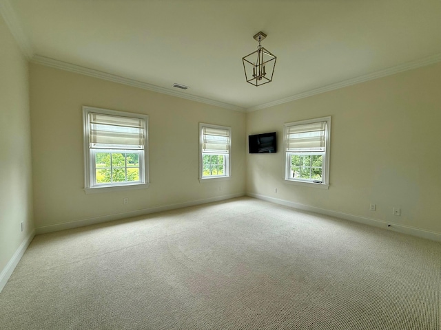 4945 Yantis Dr, New Albany, OH 43054 - carpeted spare room featuring crown molding