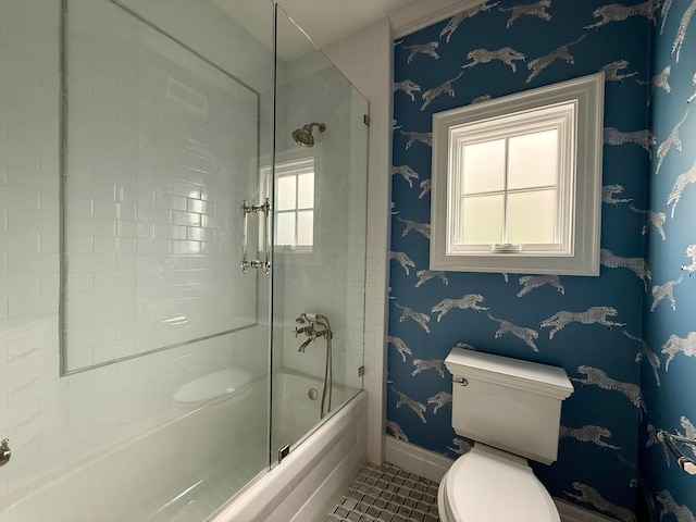 4945 Yantis Dr, New Albany, OH 43054 - full bath featuring bath / shower combo with glass door and tile patterned flooring