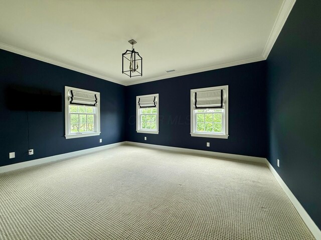 4945 Yantis Dr, New Albany, OH 43054 - carpeted empty room with baseboards and ornamental molding
