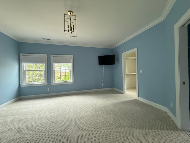 4945 Yantis Dr, New Albany, OH 43054 - spare room featuring carpet flooring and ornamental molding