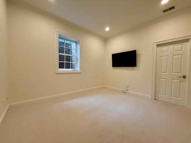 4945 Yantis Dr, New Albany, OH 43054 - empty room with carpet floors, ornamental molding, and recessed lighting