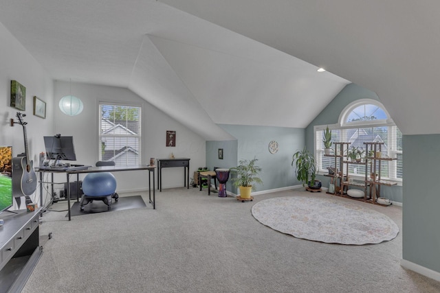 9606 Ireland Ct, Powell, OH 43065 - carpeted office with lofted ceiling and plenty of natural light