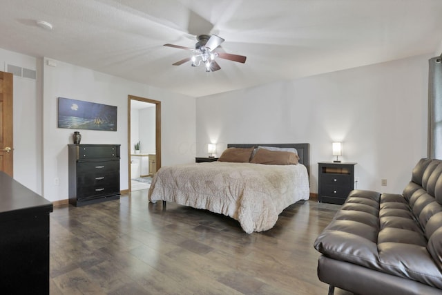 2680 Biers Run Rd, Chillicothe, OH 45601 - bedroom featuring dark wood finished floors and ceiling fan